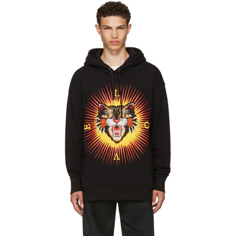 gucci modern future cat hoodie|Gucci Black Angry Cat 'modern Future' Hoodie for Men .